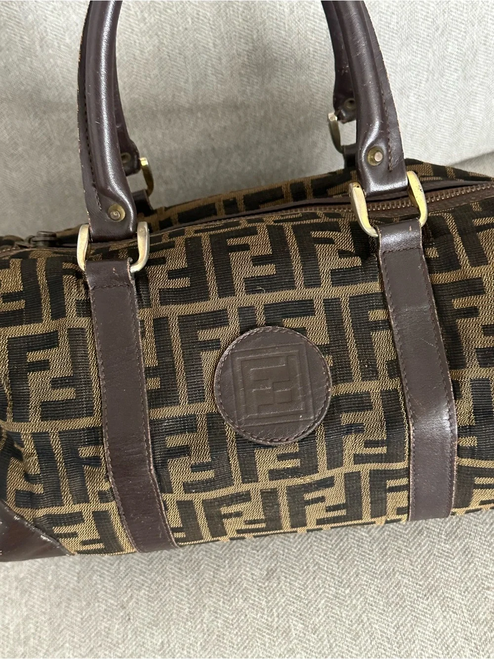 Fendi Zucca FF Boston bag
